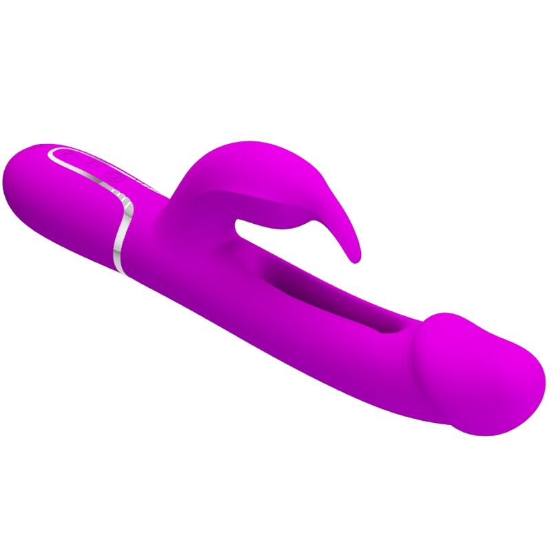 PRETTY LOVE - KAMPAS RABBIT 3 IN 1 MULTIFUNKTIONSVIBRATOR MIT ZUNGE FUCHSIA