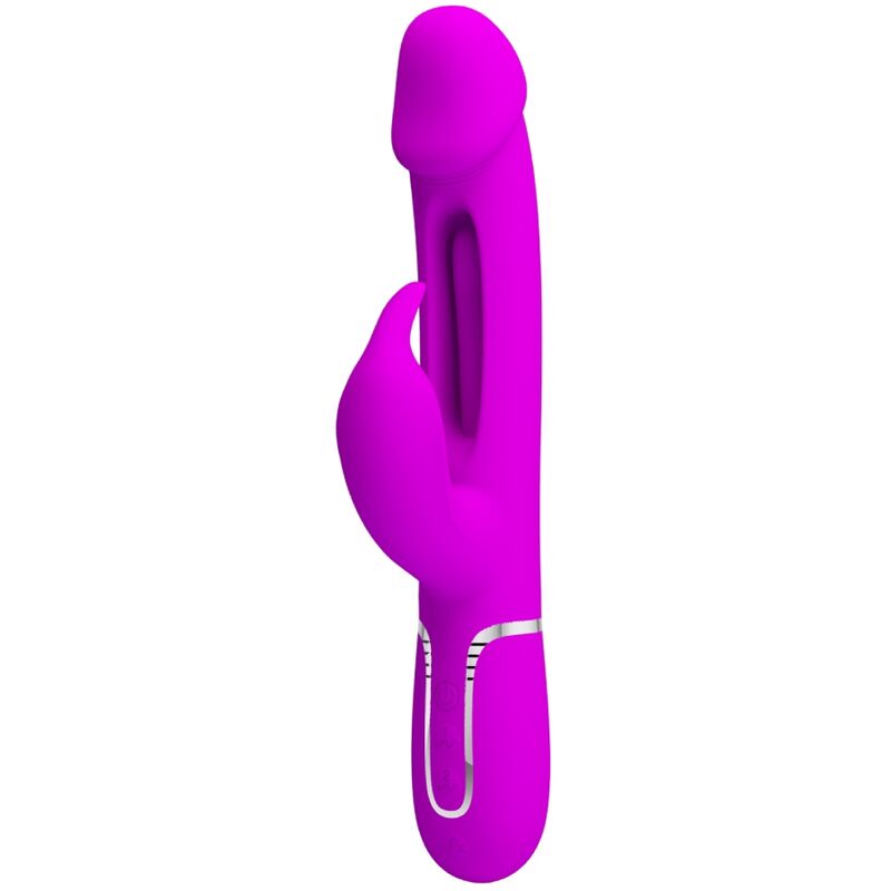 PRETTY LOVE - KAMPAS RABBIT 3 IN 1 MULTIFUNKTIONSVIBRATOR MIT ZUNGE FUCHSIA