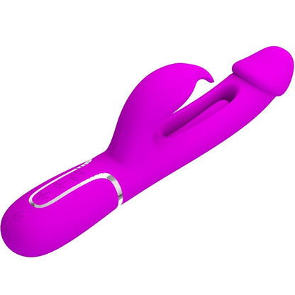 PRETTY LOVE - KAMPAS RABBIT 3 IN 1 MULTIFUNKTIONSVIBRATOR MIT ZUNGE FUCHSIA