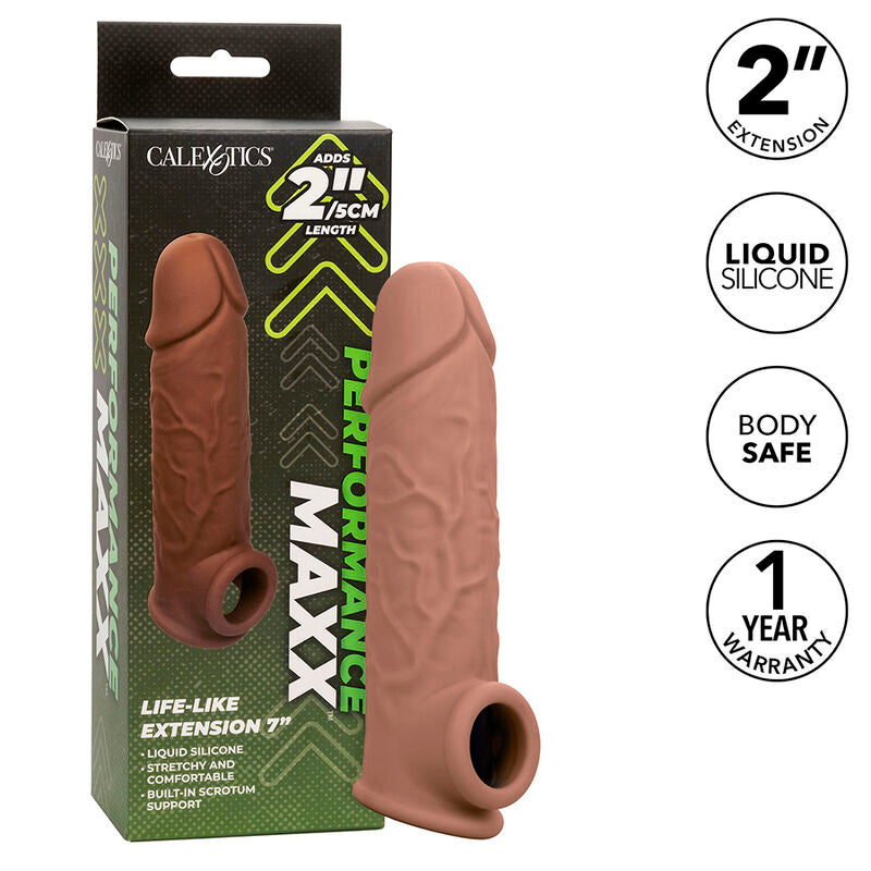 CALEXOTICS - PERFORMANCE MAXX LEBENSECHTE EXTENSION 7 BRAUNE HAUT
