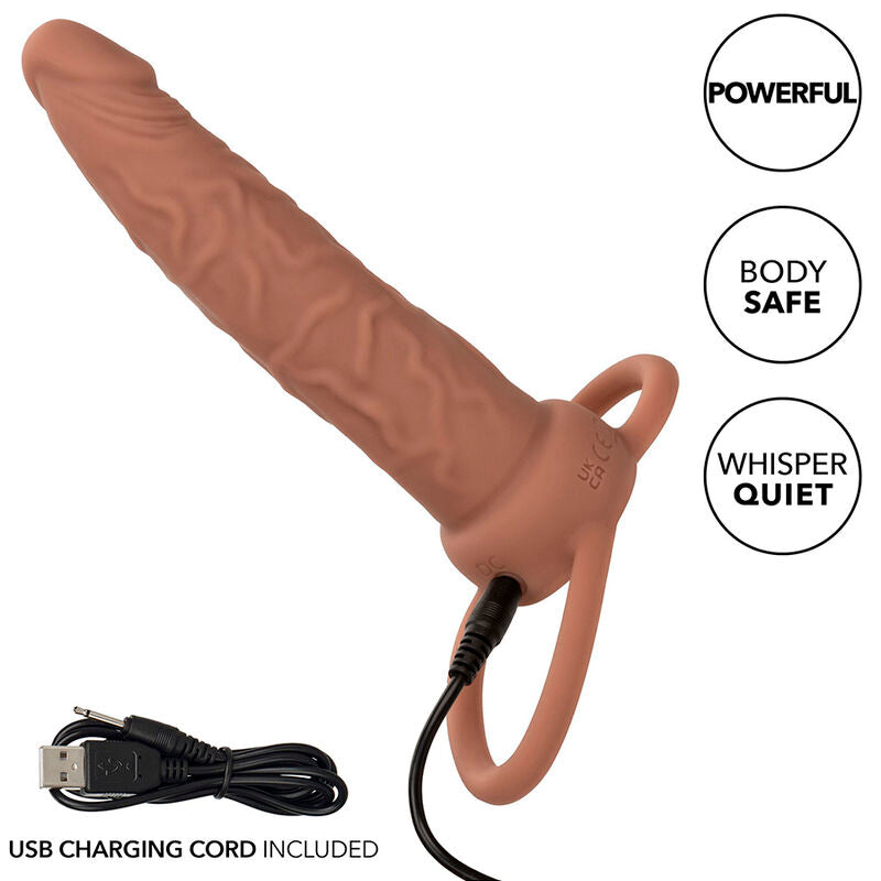 CALEXOTICS - PERFORMANCE MAXX WIEDERAUFLADBARER DUAL PENETRATOR, BRAUNE HAUT
