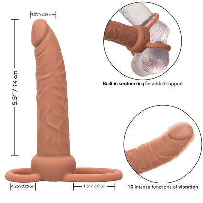 CALEXOTICS - PERFORMANCE MAXX WIEDERAUFLADBARER DUAL PENETRATOR, BRAUNE HAUT