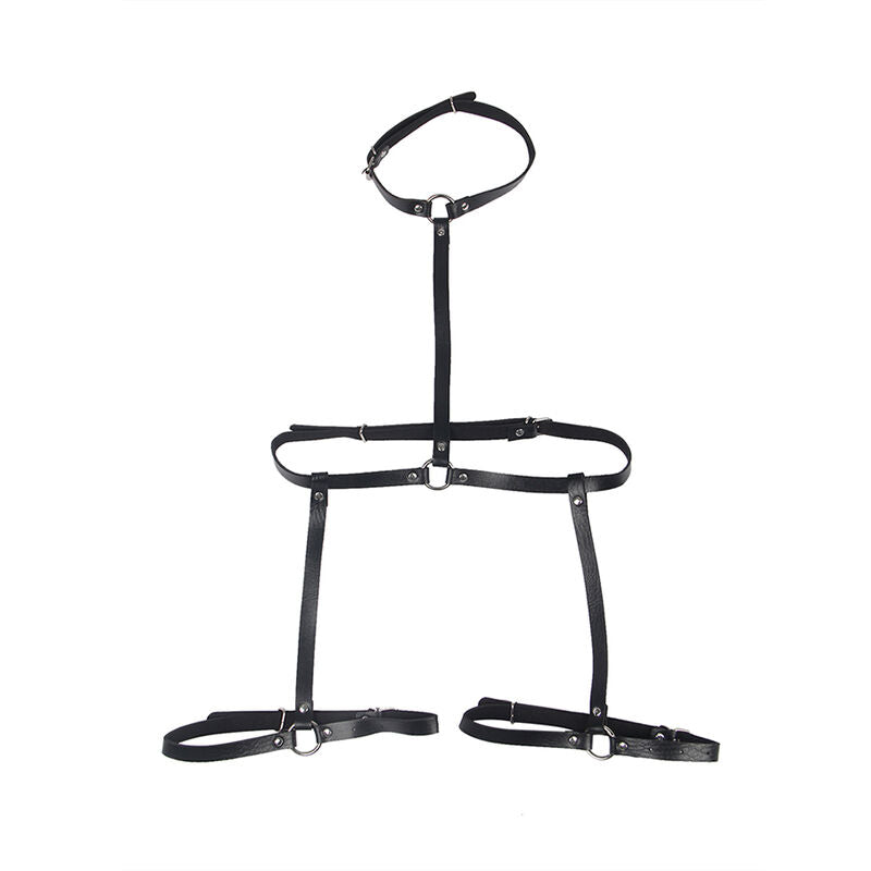 SUBBLIME - LEDER KÖRPERHARNESS SCHWARZ EINE GRÖSSE