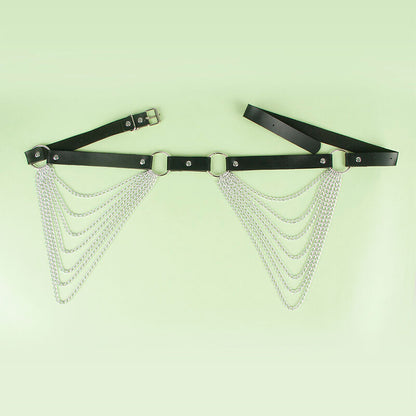 SUBBLIME – LEDERKETTENGÜRTEL SCHWARZ, EINHEITSGRÖSSE