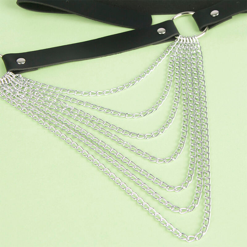 SUBBLIME – LEDERKETTENGÜRTEL SCHWARZ, EINHEITSGRÖSSE