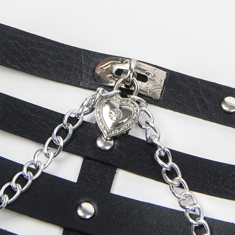 SUBBLIME - KORSETT-HARNESS MIT KETTENDETAIL, EINE GRÖSSE