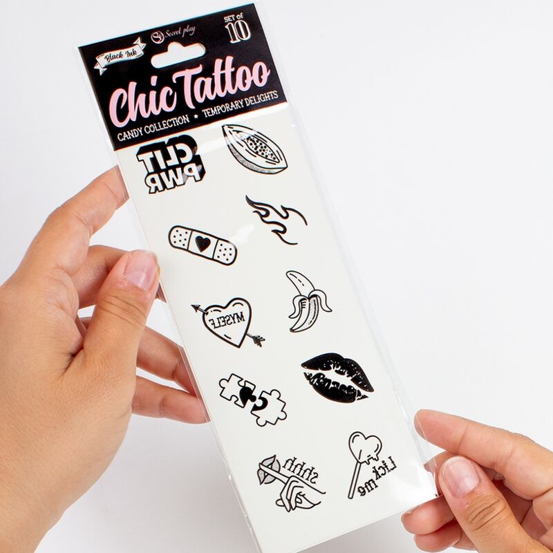 SECRET PLAY – SET MIT 10 TEMPORÄREN TATTOOS AUS DER CANDY COLLECTION