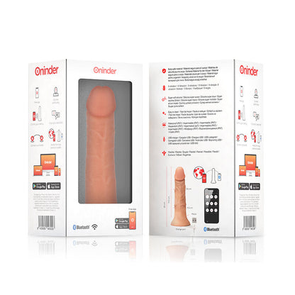 ONINDER - MITTLERER BOGOTÁ VIBRATORDILDO 9 GESCHWINDIGKEITEN NATÜRLICH 20 CM -O- 4,2 CM - KOSTENLOSE APP