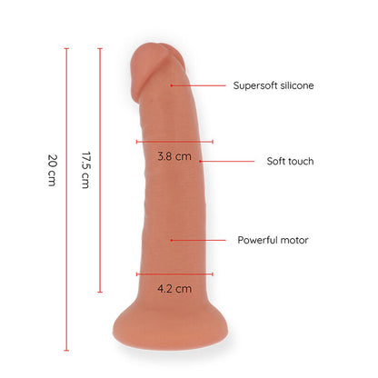 ONINDER - MITTLERER BOGOTÁ VIBRATORDILDO 9 GESCHWINDIGKEITEN NATÜRLICH 20 CM -O- 4,2 CM - KOSTENLOSE APP