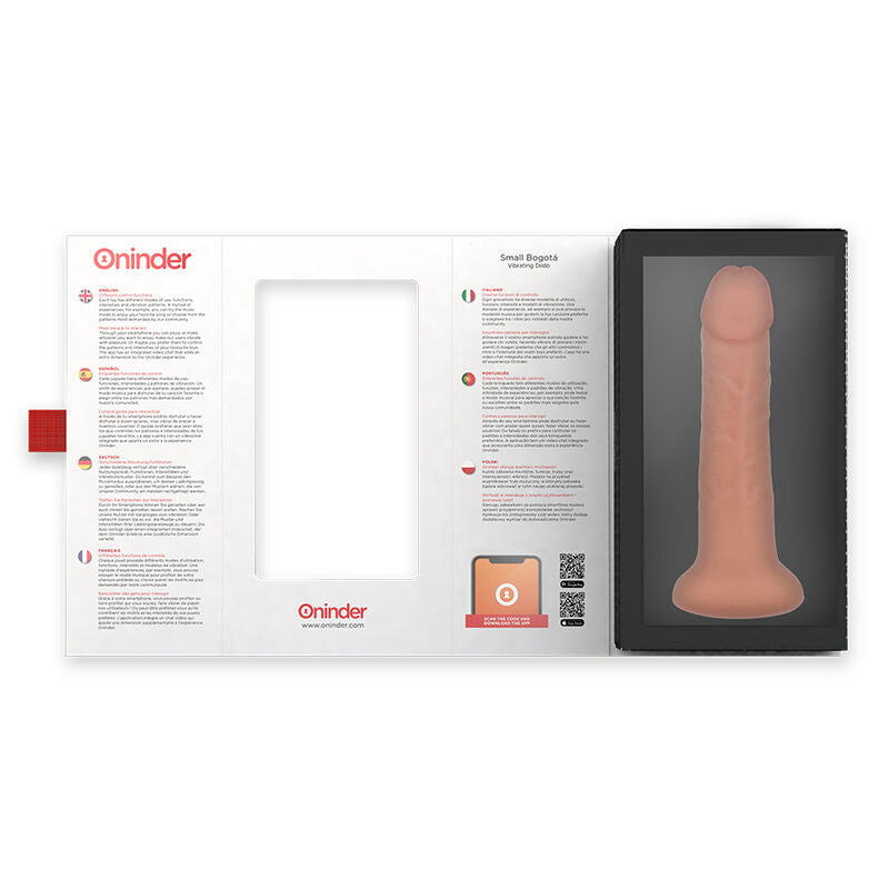 ONINDER - KLEINER BOGOTÁ VIBRATORDILDO 9 GESCHWINDIGKEITEN NATÜRLICH 17,5 CM -O- 4 CM - KOSTENLOSE APP
