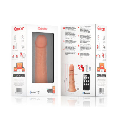 ONINDER - KLEINER BOGOTÁ VIBRATORDILDO 9 GESCHWINDIGKEITEN NATÜRLICH 17,5 CM -O- 4 CM - KOSTENLOSE APP