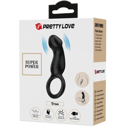 PRETTY LOVE - TRAE RING &amp; VIBRATOR SCHWARZ