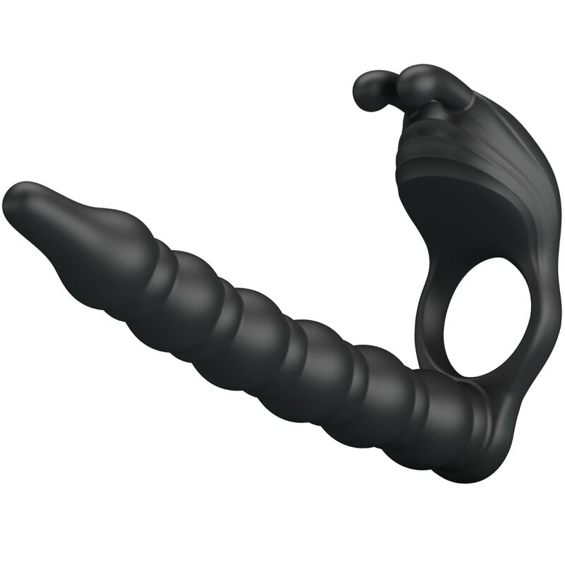 PRETTY LOVE - BLACKNEY PENISRING MIT SCHWARZEM VIBRATOR-PLUG