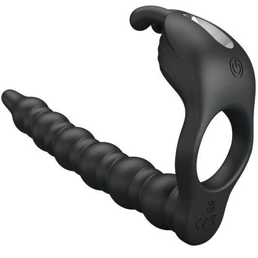 PRETTY LOVE - BLACKNEY PENISRING MIT SCHWARZEM VIBRATOR-PLUG