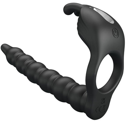 PRETTY LOVE - BLACKNEY PENISRING MIT SCHWARZEM VIBRATOR-PLUG