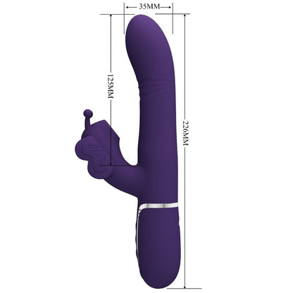 PRETTY LOVE - MULTIFUNKTIONS-RABBIT-VIBRATOR 4 IN 1 SCHMETTERLING LILA