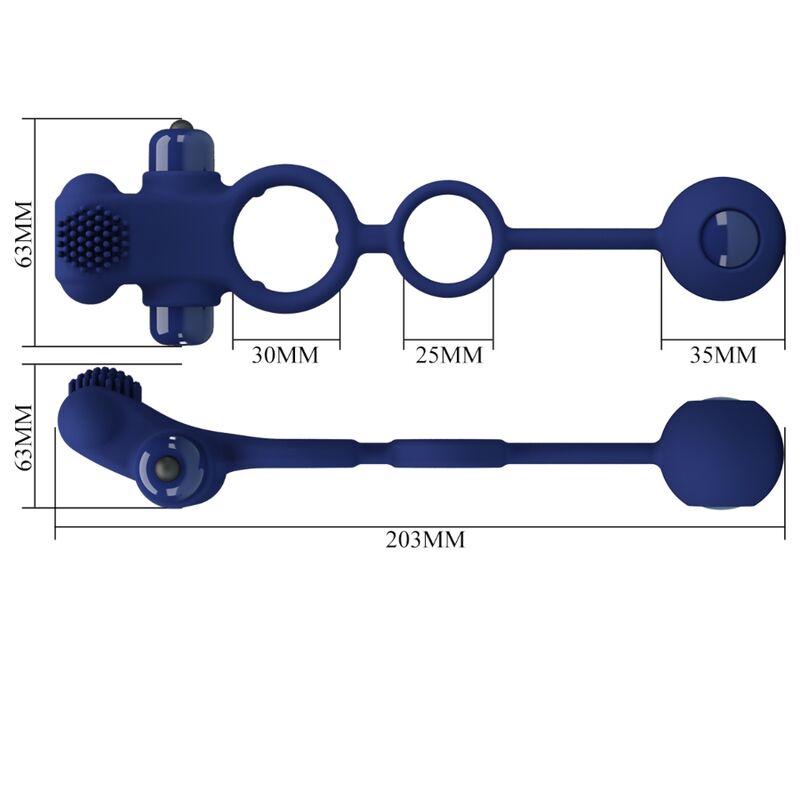 PRETTY LOVE - REMINGTON DOPPEL-VIBRATIONSRING MIT STECKER BLAU