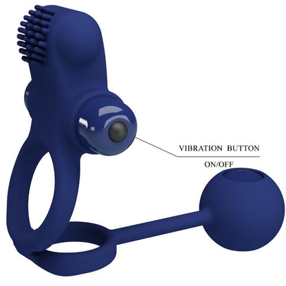 PRETTY LOVE - REMINGTON DOPPEL-VIBRATIONSRING MIT STECKER BLAU