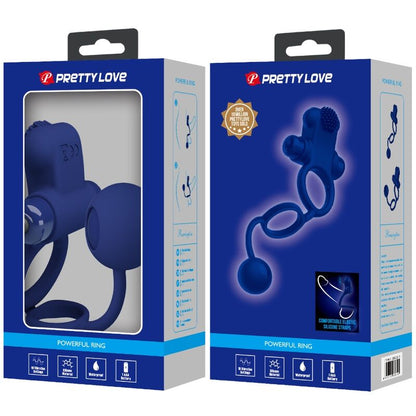 PRETTY LOVE - REMINGTON DOPPEL-VIBRATIONSRING MIT STECKER BLAU