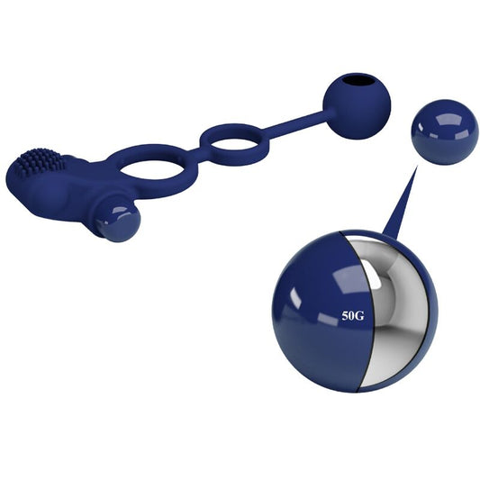 PRETTY LOVE - REMINGTON DOPPEL-VIBRATIONSRING MIT STECKER BLAU