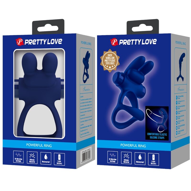 PRETTY LOVE - FRANCISCO DOPPEL-VIBRATIONSRING KANINCHEN BLAU