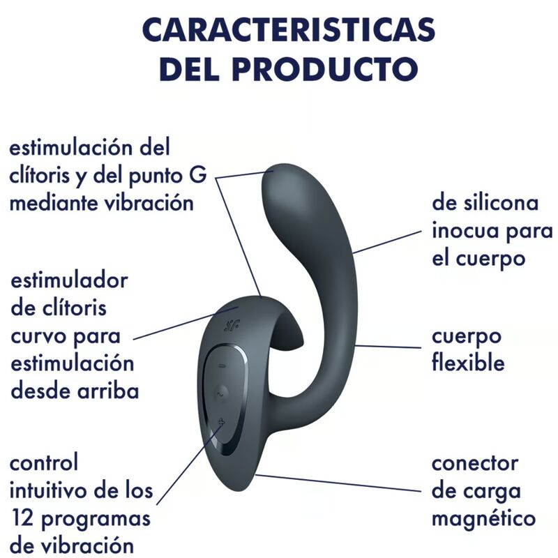 SATISFYER - G FÜR GÖTTIN 1 RABBIT VIBRATOR DUNKELGRAU