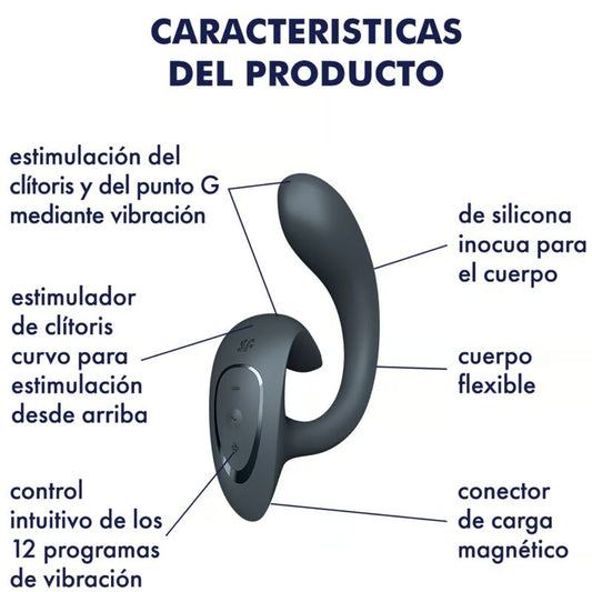 SATISFYER - G FÜR GÖTTIN 1 RABBIT VIBRATOR DUNKELGRAU