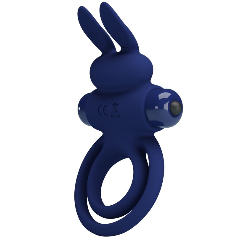 PRETTY LOVE - DAREY DOPPEL-VIBRATIONSRING KANINCHEN BLAU