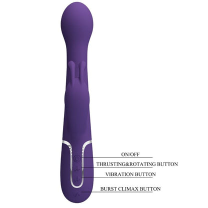 PRETTY LOVE - DEJON RABBIT VIBRATOR 3 IN 1 MULTIFUNKTION LILA