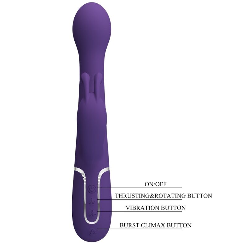 PRETTY LOVE - DEJON RABBIT VIBRATOR 3 IN 1 MULTIFUNKTION LILA
