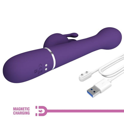 PRETTY LOVE - DEJON RABBIT VIBRATOR 3 IN 1 MULTIFUNKTION LILA