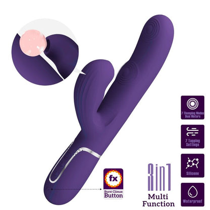 PRETTY LOVE - PERLITA G-SPOT VIBRATOR 3 IN 1 MULTIFUNKTION LILA
