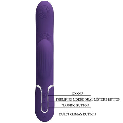 PRETTY LOVE - PERLITA G-SPOT VIBRATOR 3 IN 1 MULTIFUNKTION LILA