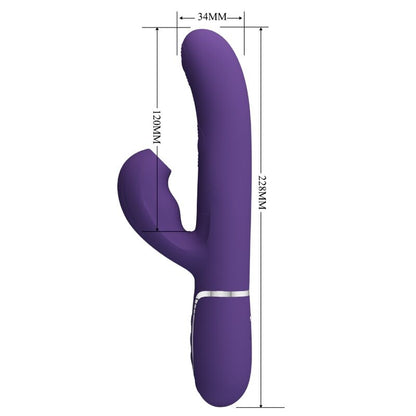 PRETTY LOVE - PERLITA G-SPOT VIBRATOR 3 IN 1 MULTIFUNKTION LILA