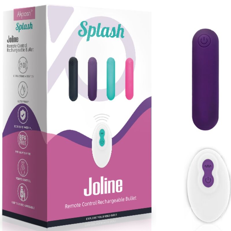 ARMONY - SPLASH JOLINE VIBRATOR BULLET SILIKON FERNBEDIENUNG 10 VIBRATIONEN 6,5 X 1,5 CM LILA