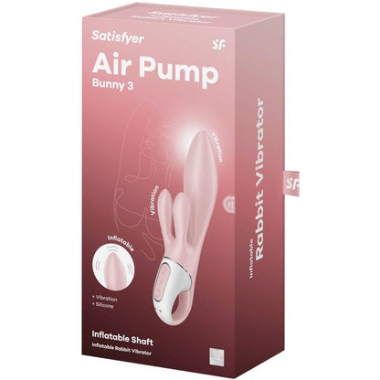 SATISFYER - AIR PUMP BUNNY 3 AUFBLASBARER KANINCHENVIBRATOR ROSA