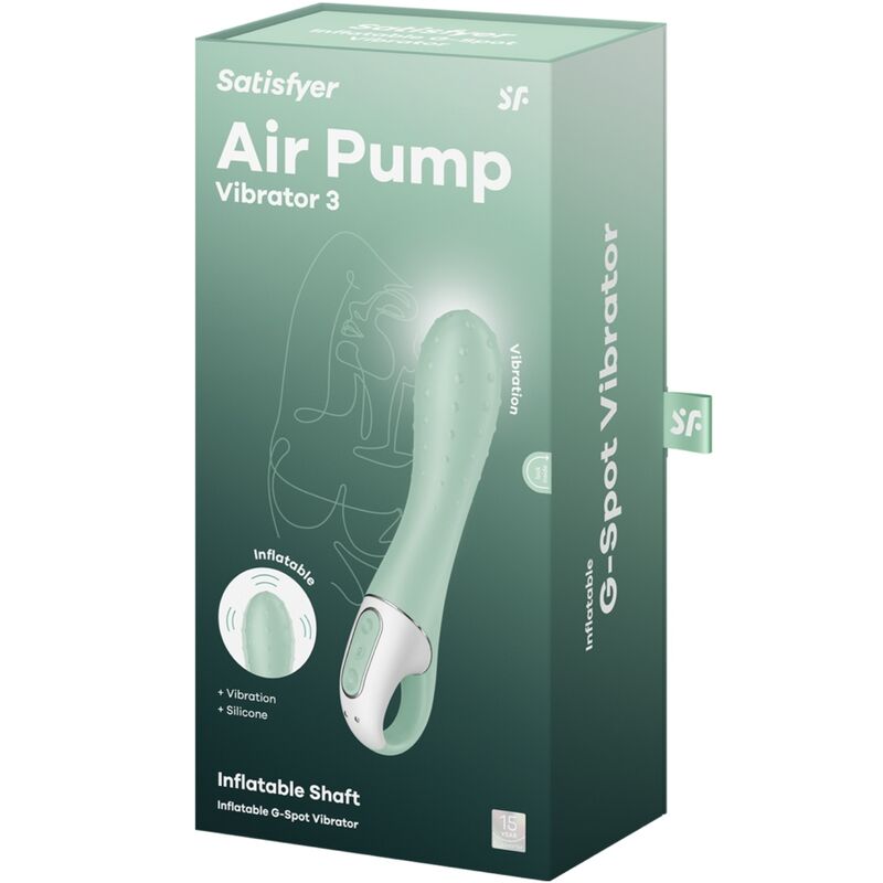 SATISFYER - LUFTPUMPENVIBRATOR 3 AUFBLASBARER G-PUNKT MINT