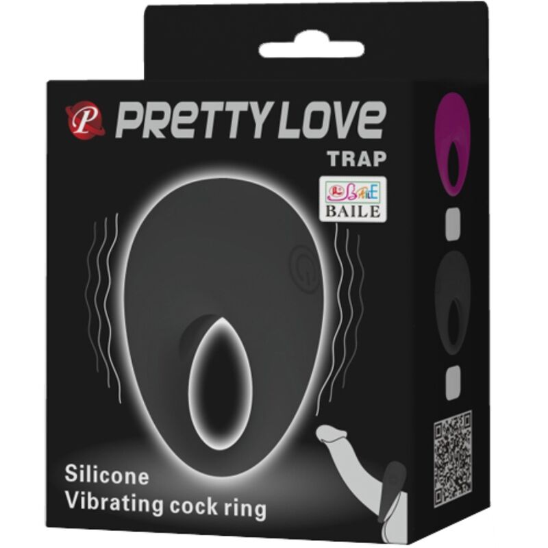 PRETTY LOVE - TRAP VIBRATOR RING SCHWARZ