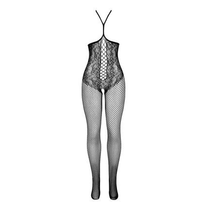 SUBBLIME - 951849 Open Cup Netz-Bodystocking und Neckholder Schwarz Einheitsgröße