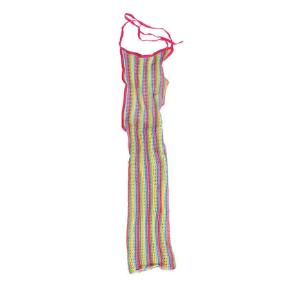 SUBBLIME - 952341 REGENBOGEN-NETZKLEID, EINE GRÖSSE