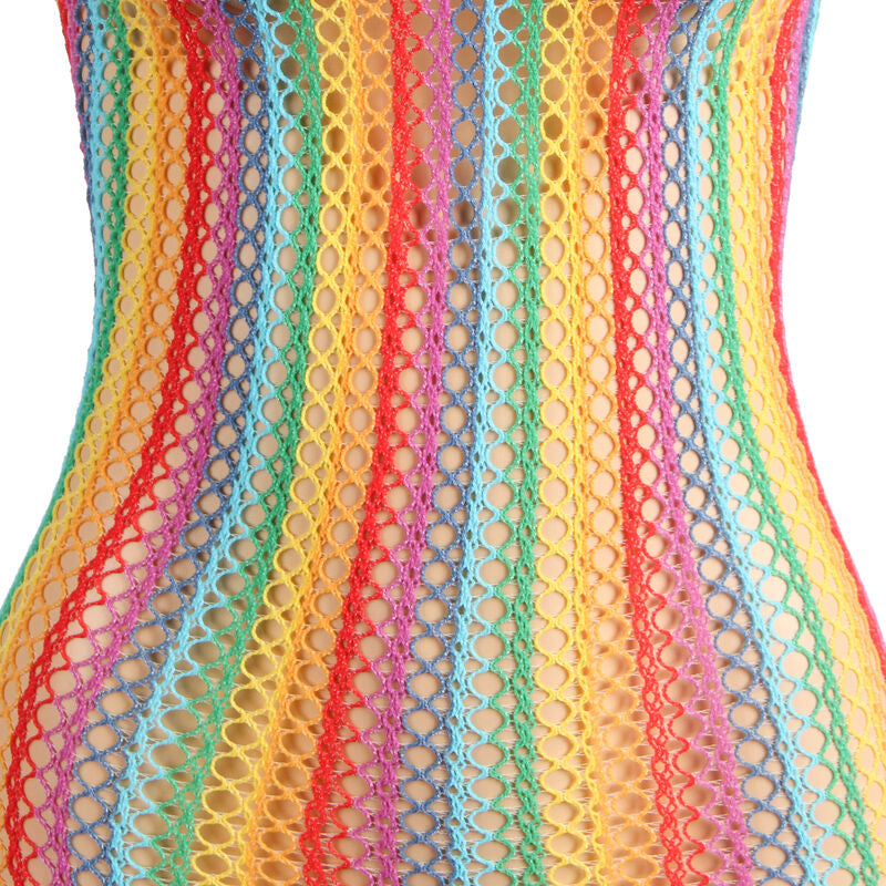 SUBBLIME - 952341 REGENBOGEN-NETZKLEID, EINE GRÖSSE