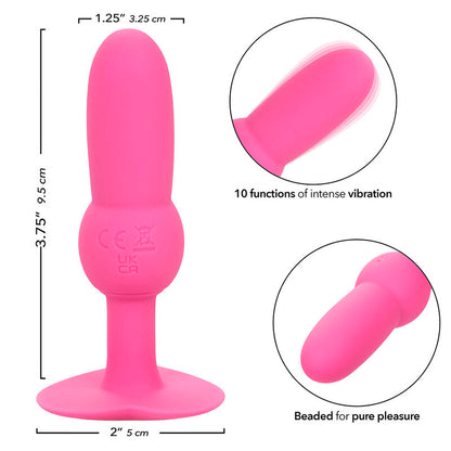 CALEXOTICS - FIRST TIME ANAL PLUG PERLENSONDE 10 VIBRATIONEN ROSA
