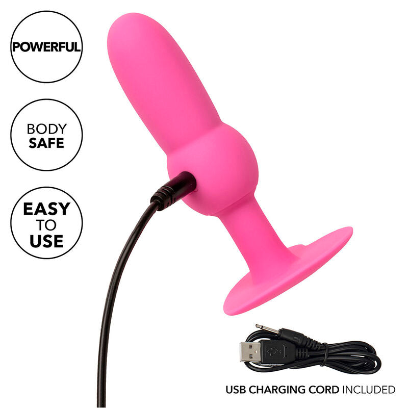 CALEXOTICS - FIRST TIME ANAL PLUG PERLENSONDE 10 VIBRATIONEN ROSA