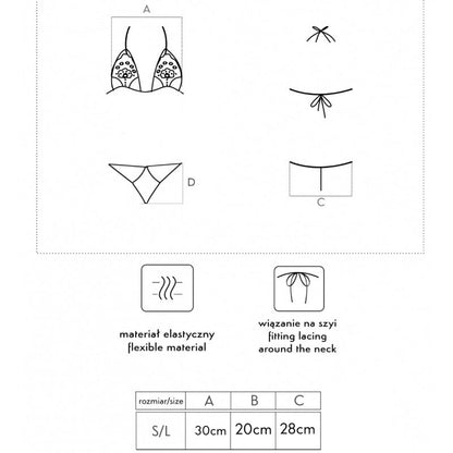 LIVCO CORSETTI FASHION - JIMENA LC 20216 BH + STRING SCHWARZ EINHEITSGRÖSSE