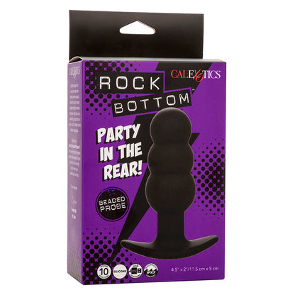 CALEXOTICS - ROCK BOTTOM ANALPLUG MIT PERLEN 10 VIBRATIONEN SILIKON SCHWARZ