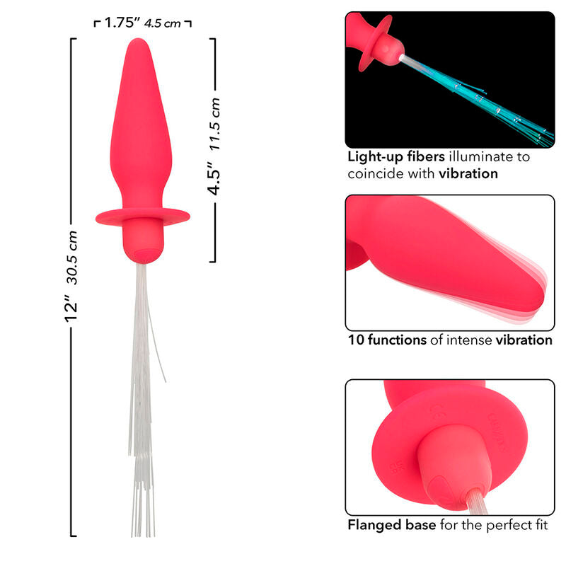 CALEXOTICS - SOUTHERN LIGHTS LEUCHT-ANALPLUG 10 VIBRATIONEN SILIKON ROSA