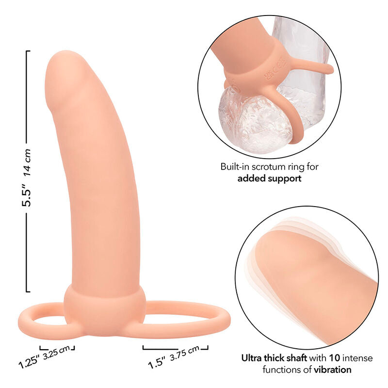 CALEXOTICS - MAXX THICK DUAL PENETRATOR 10 VIBRATIONEN FLESH