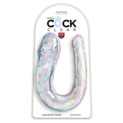 KING COCK - DOUBLE TROUBLE DOPPELDILDO 44 CM KLAR