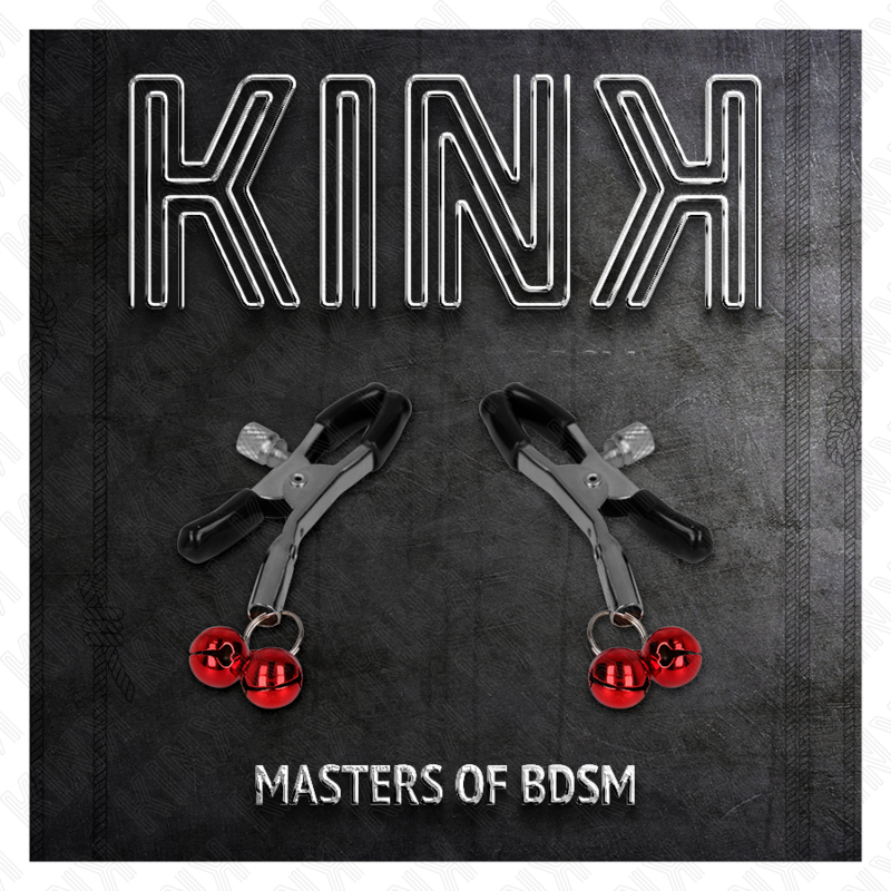 KINK - DOPPELGLOCKEN-NIPPELKLAMMERE ROT 6 CM