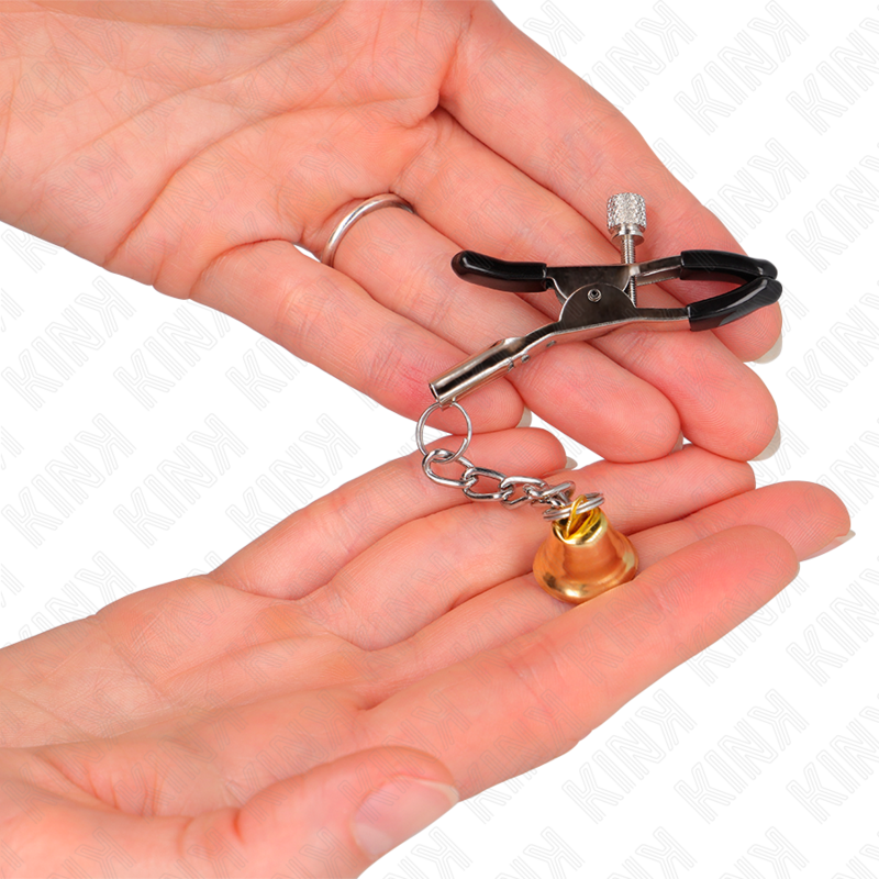 KINK - GOLDENE GLOCKENANHÄNGER-NIPPELKLAMMERN 6 CM